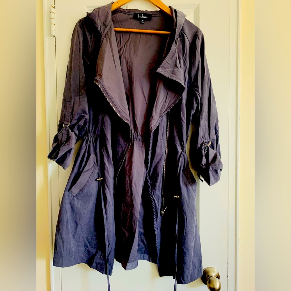Lulu’s Microfiber Drawstring Trench